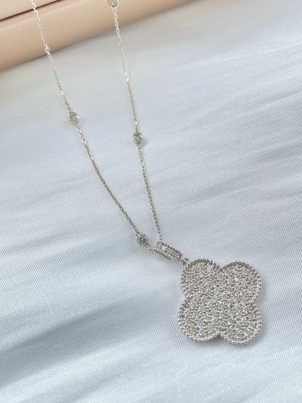 Four-Leaf Clover Diamond Pendant