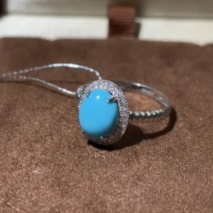 Turquoise Halo Pendant