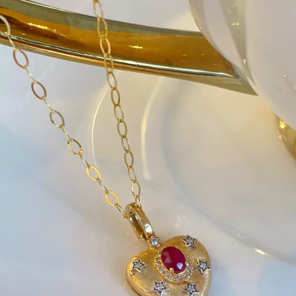 Ruby Heart Pendant - 图片 5