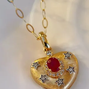 Ruby Heart Pendant