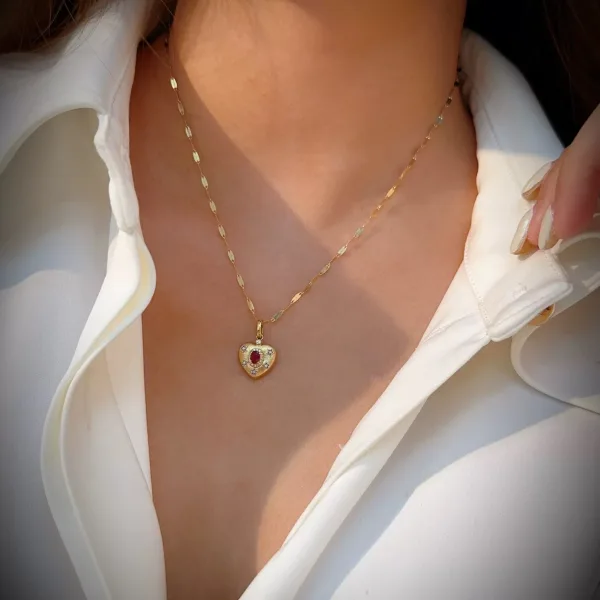 Ruby Heart Pendant - 图片 6