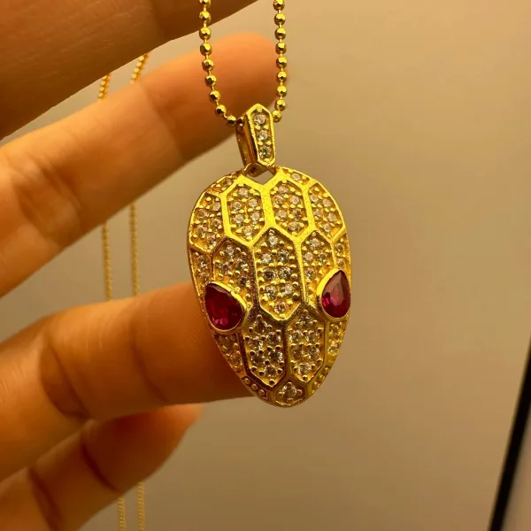 Ruby Snake Head Pendant - 图片 3
