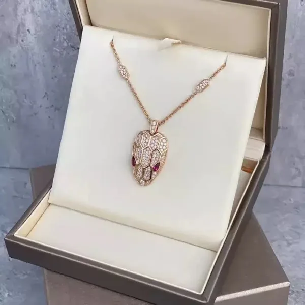 Ruby Snake Head Pendant - 图片 5