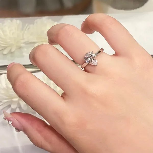 Aquamarine Teardrop Ring - 图片 4