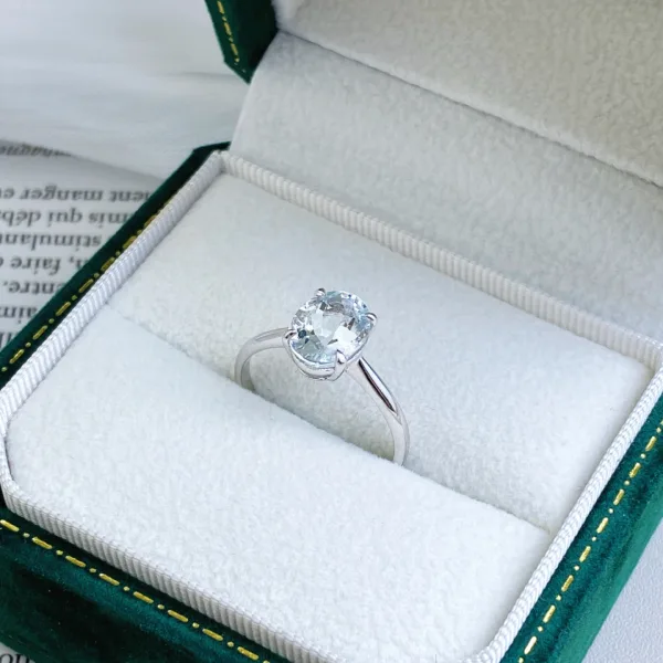 Oval Aquamarine Ring - 图片 2