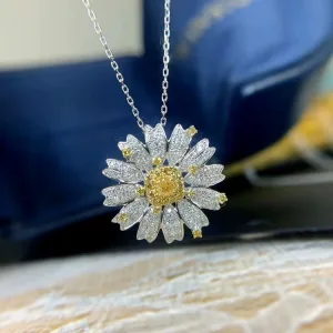 Chrysanthemum Diamond Pendant