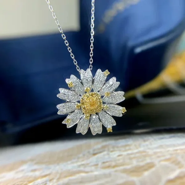 Chrysanthemum Diamond Pendant