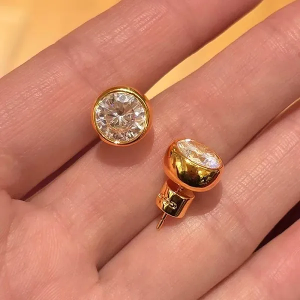 Bubble Diamond Stud Earrings - 图片 4