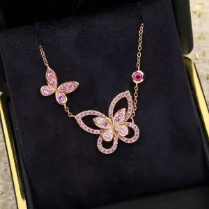 Butterfly Gemstone Necklace