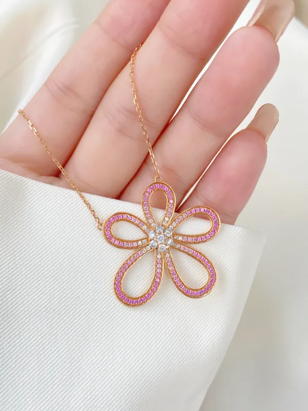 Gesang Flower Diamond Necklace - 图片 2