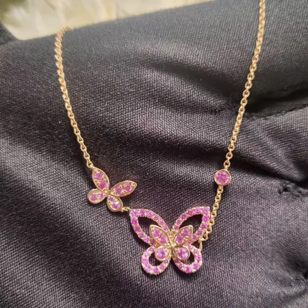Butterfly Gemstone Necklace - 图片 3