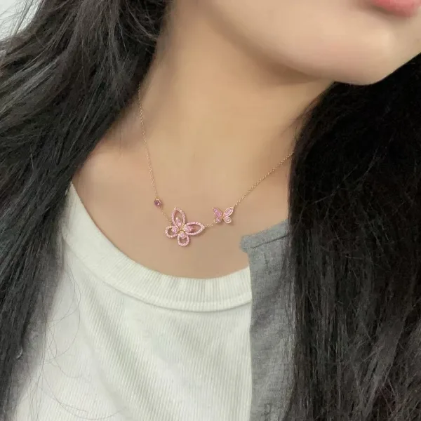 Butterfly Gemstone Necklace - 图片 4